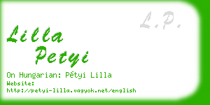 lilla petyi business card